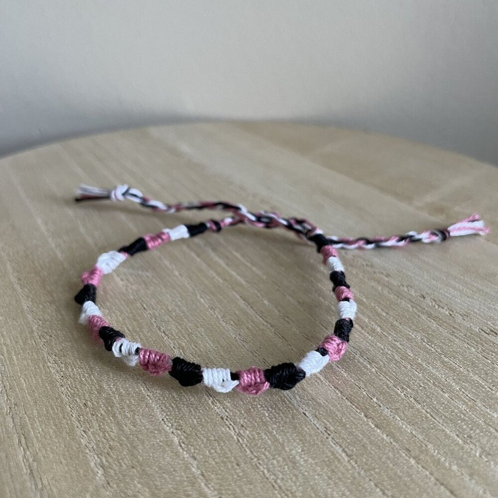 Melora Bracelet, anklet, trendy, comfortable, tie, embroidery thread, woven, gif